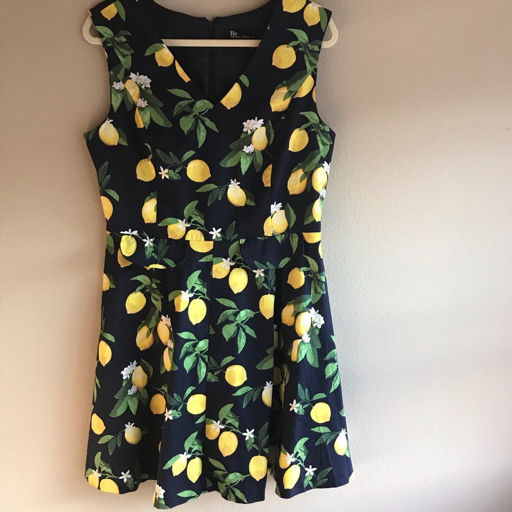 V-Neck Lemon Dress